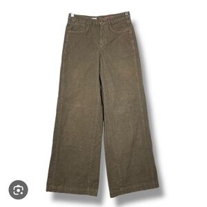 Pilcro By Anthropologie Wide Leg Corduroy Jeans In Moss NWT size 28